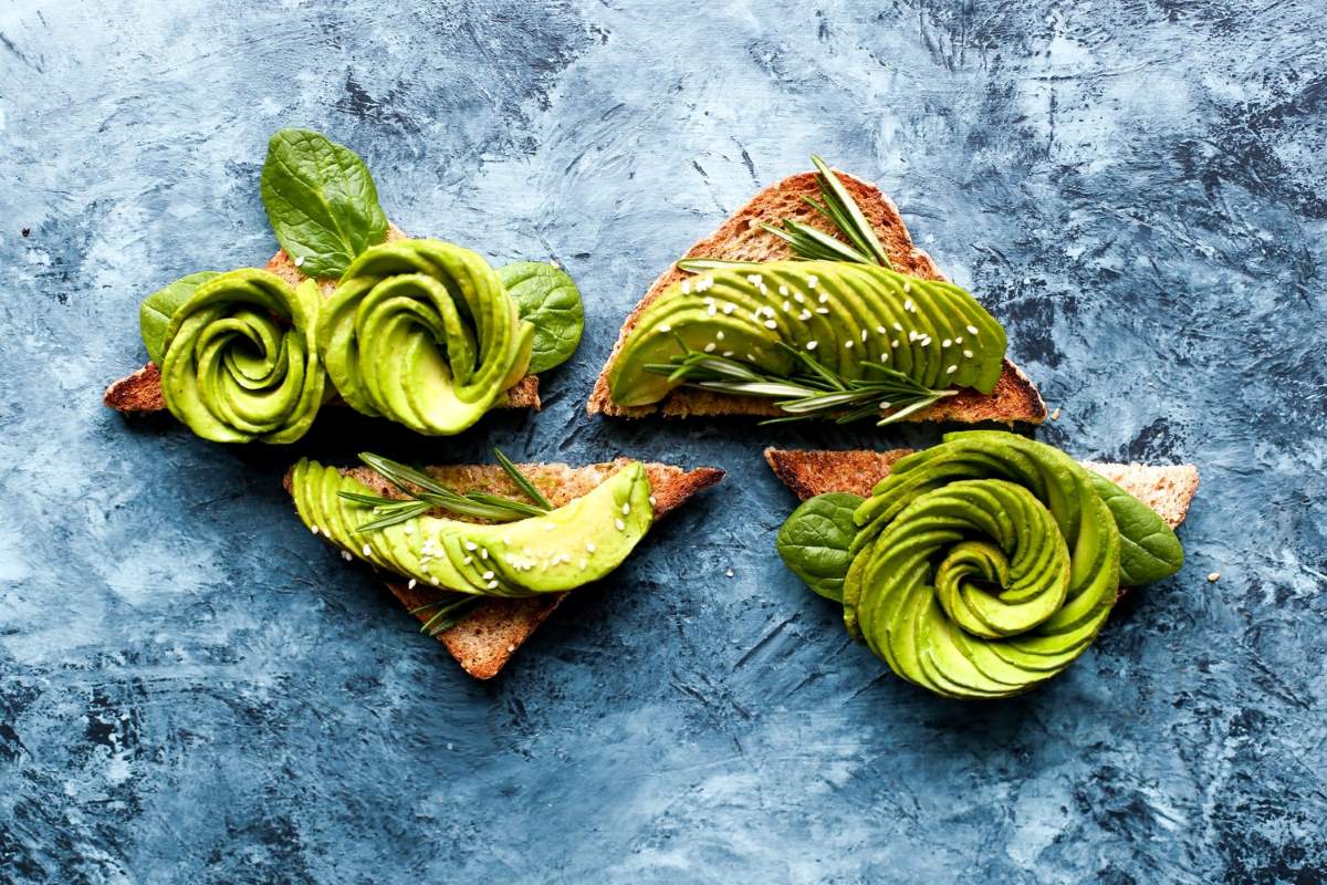 Avocado toast slices