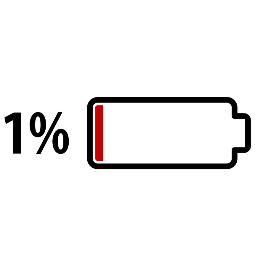 Graphic of a smartphone low battery icon