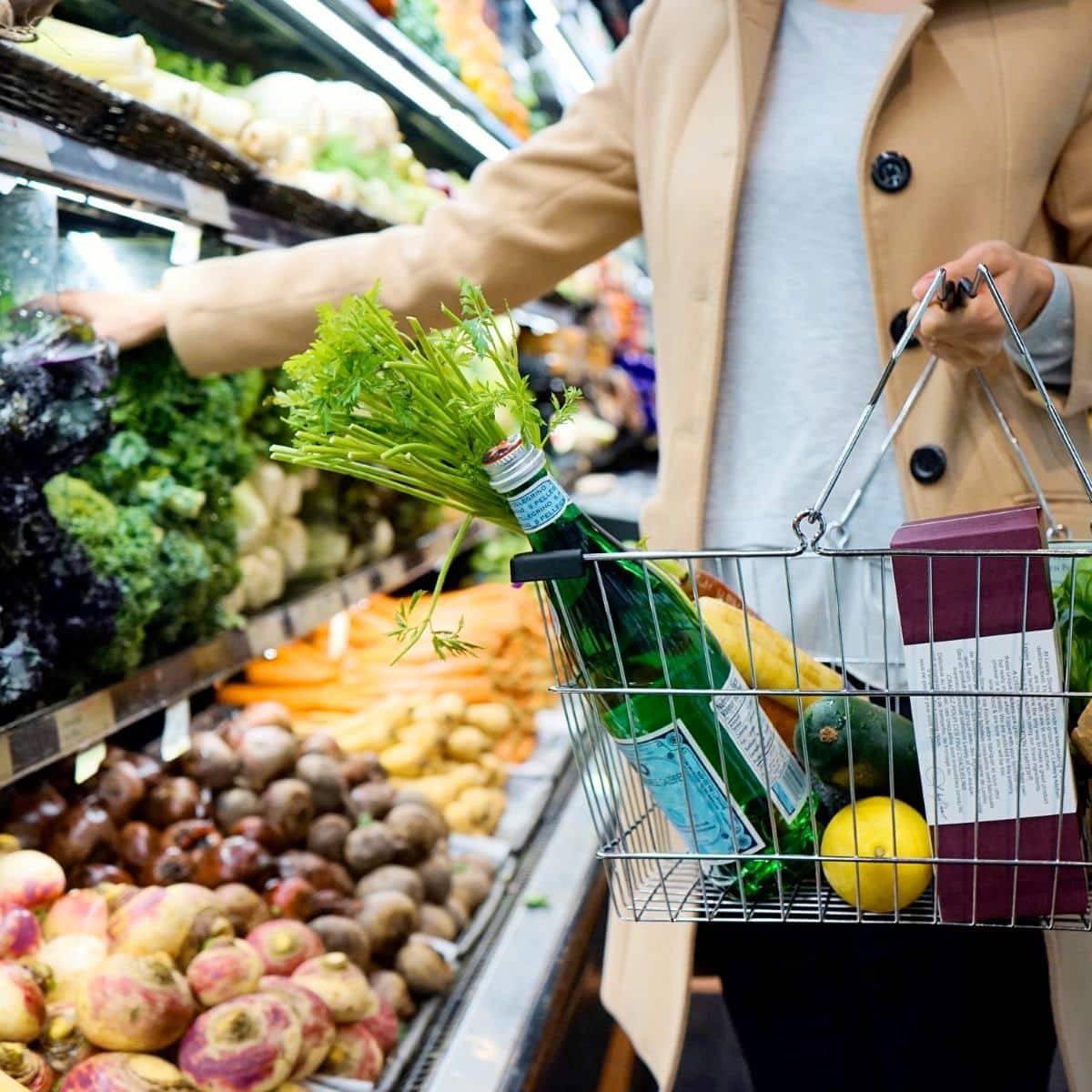 Woman grocery shopping